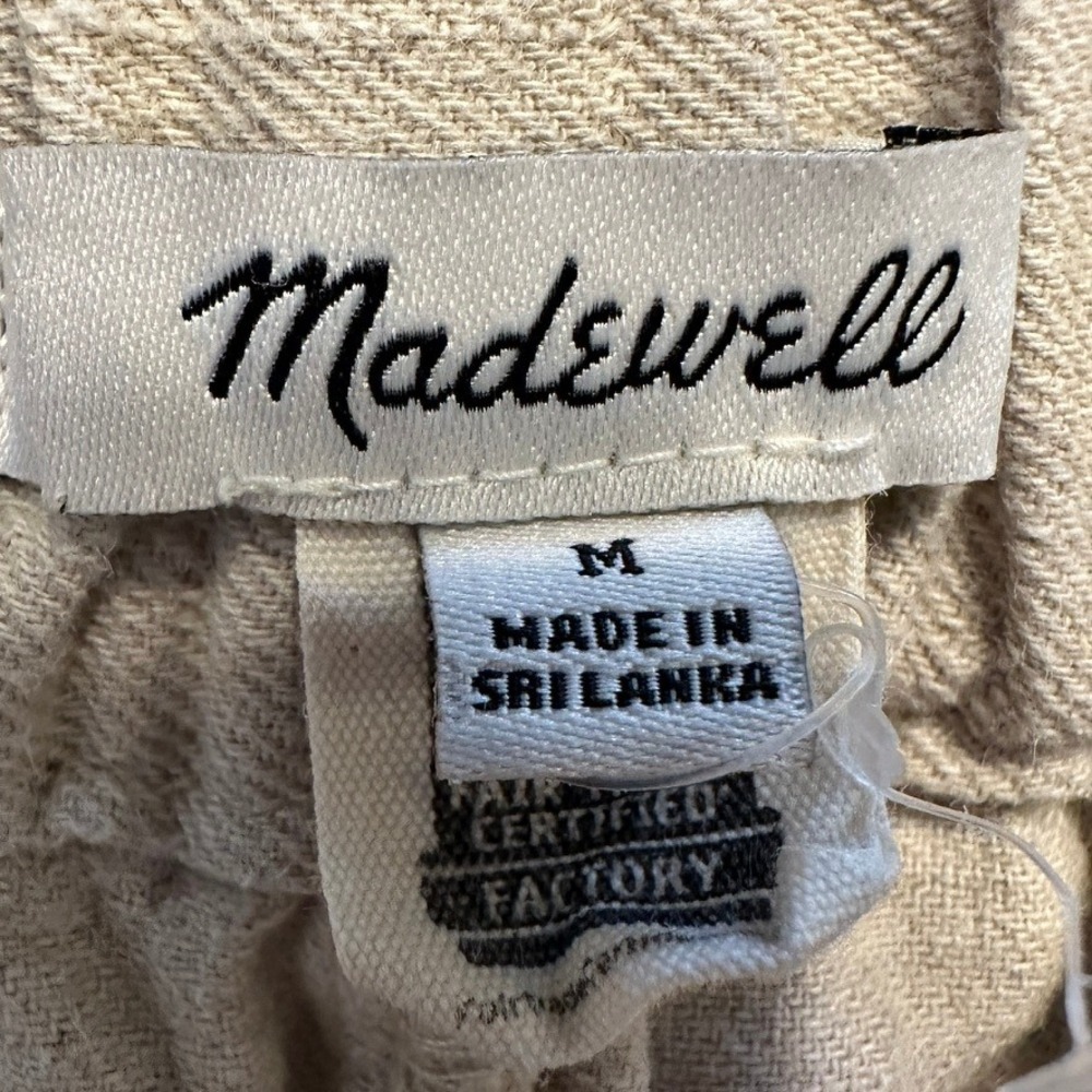 Madewell Linen Blend‎ Shorts High Waist Pleated Pockets Womens Size M - Picture 4 of 6